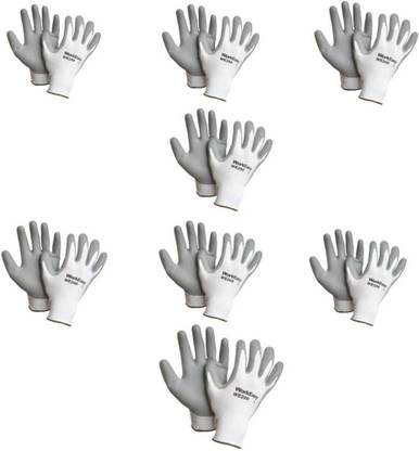 TASHKURST 8 Pair Anti Cutting Cut Resistant Hand Safety Gloves Rubber Safety Gloves