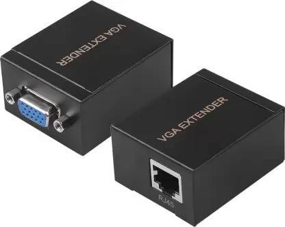 ULTRABYTES VGA Signal 60M Extender Over RJ45 Cat Cat 5e Cat6 Network Cable Media Streaming Device