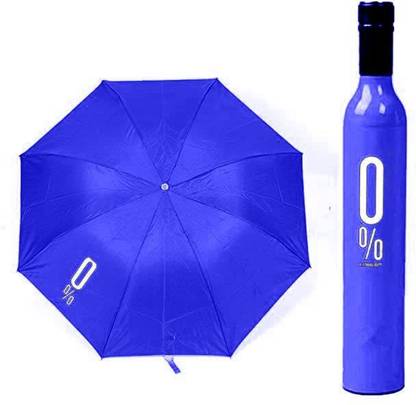 Choice One Bottle Umbrella 0% Decent Look Windproof Deco Bottle Travel Umbrella (Dark Blue) Umbrella