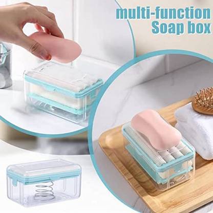 Arni Soap Roller Dispenser,2-in-1 Portable Soap Dish Multicolor