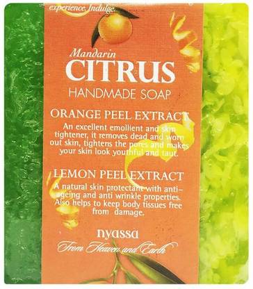 nyassa Luxurious Mandarin Citrus Handmade Natural Soap|Orange&Lemon Peel Extract
