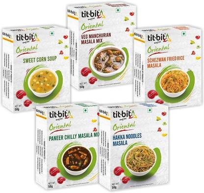 Tit-Bit Oriental Regular Corn Soup,Manchurian,Schezwan Fried,Paneer Chilly,Hakka Noodles