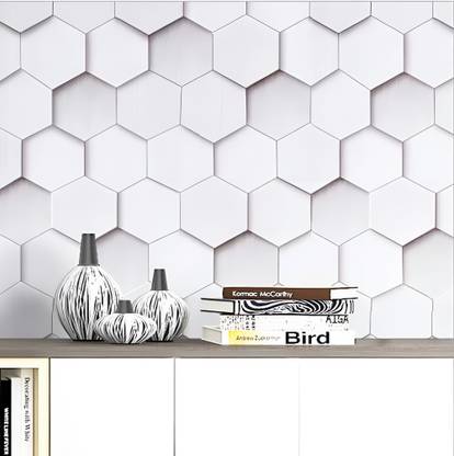 AmazingKarts 304.8 cm 3D View Pattern DIY Waterproof Wallpaper Modern Decor Tile (304.8 x 45.72 cm) Self Adhesive Sticker