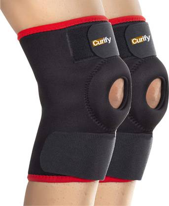 Curify Adjustable Knee Belt Cap Brace for Sports Gym Running Arthritis Knee Pain Relief Knee Support