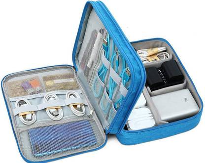 SEAGULL 3 Layer Electronic Organizer Bag for Cables, Chargers & Gadgets 27 x 20 x 9 cm