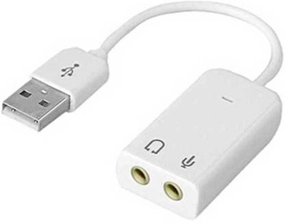22 TECH TB-026 USB Stereo Sound Card with 3.5 mm Headphone & Microphone Jack Sound Card TB-026 USB Stereo Sound Card 3.5 mm Headphone Microphone Jack Sound Card White Sound Card