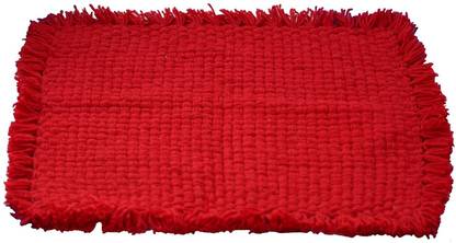CRM TRADERS Woolen puja Aasan Mat For Prayers Altar Cloth