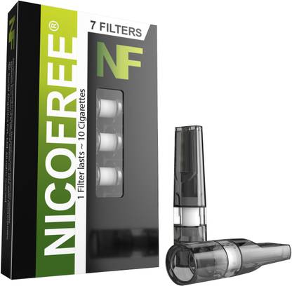 Nicofree Cigarette Safety Filters - Black for Cigarettes/Dokha/Medwakh Pipe (35 Filters) Smoking Cessations