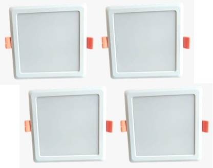 SMART LED LIGHTS 15watt 6inch PC Ceiling Recess Panel Light Square White Pack of 4 Recessed Ceiling Light Ceiling Lamp