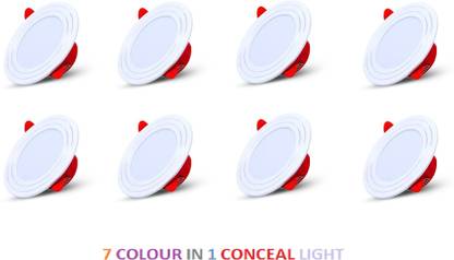 Nightstar 9 Watt 7 in 1 Ceilng Light / Conceal Light / Down Light 8 Pcs Recessed Ceiling Light Ceiling Lamp