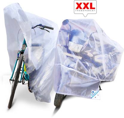 TUFFPAULIN Bike (XXL) and Bicycle (Universal) Covers Combo, White. Bicycle Cover Free Size