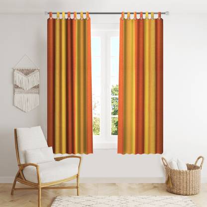 Lakshmi 152 cm (5 ft) Cotton Semi Transparent Window Curtain (Pack Of 2)