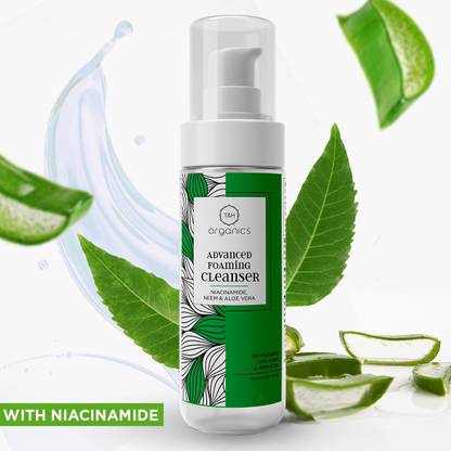 T&H Organics Advanced Foaming Cleanser with Niacinamide, Neem and Aloe vera Face Wash