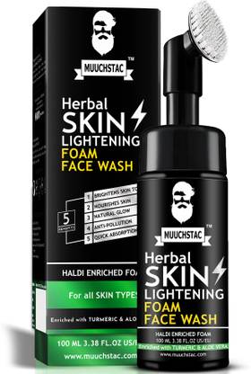 MUUCHSTAC Herbal Skin Lightening Haldi Enriched Foam Face Wash