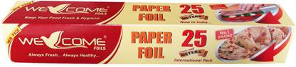 Welcome Food Wrapping Paper Foil 25m- Food Grade, Paper Foil (25 m) Paper Foil