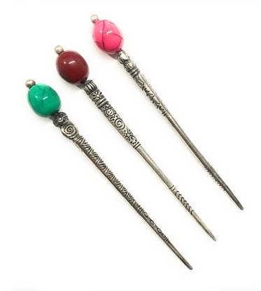 Triply9 Oxodise Metal Bun stick with pearl Bun Stick