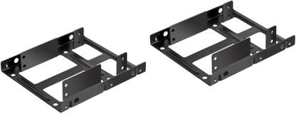 LipiWorld Pack Of 2 Dual 2.5 inch to 3.5 inch Internal Hard Disk Drive SSD/HDD Adapter 3.5 inch Shock Resistant SSD/HDD Adapter Mounting Kit Bracket