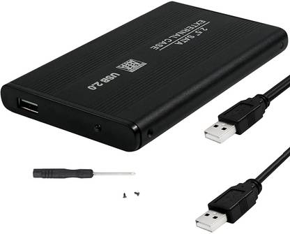 LipiWorld SATA 2.5" inch USB 2.0 SATA Hard Disk Drive Enclosure External Slim HDD Case 2.5 inch Shock Resistant ABS 2.5Inch Enclosure External Case Slim HDD Case