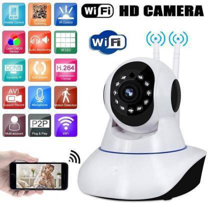 SKY HUB HD Smart WiFi Wireless IP CCTV Security Camera | 2-Way Audio | Support 64 GB Security Camera