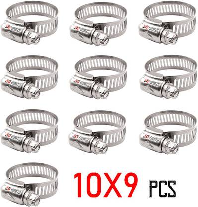 eshopglee 90Pcs Adjustable Hose Clamp Size 32mm (1-1/4) For holding Automotive Fog Lamp Hose Clamps