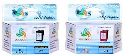 verena 27/28 Ink Cartridges Compatible For HP DeskJet 3320, 3325, 3420, 3650 Printers Black + Tri Color Combo Pack Ink Cartridge