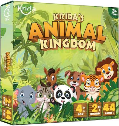 Krida Animal Kingdom Hook and Loop Cards | Jungle Road Linkup Game
