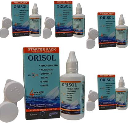 ORIVIEW ORISOL 70 ml CONTACT LENS SOLUTION Pack of 5 CONTACT LENS SOLUTION