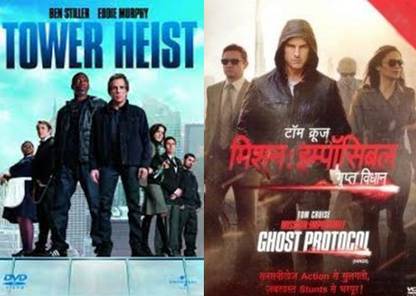 MISSION IMPOSSIBLE 4: GHOST PROTOCOL ( HINDI) TOWER HESIT ( HINDI & ENGLISH ) , SET OF 2 DVDs