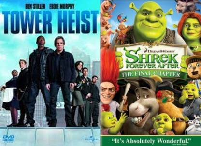 SHREK FOREVER AFTER ( ENGLISH ) TOWER HESIT ( HINDI & ENGLISH ) , SET OF 2 DVDs