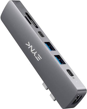 EYNK 7 in 2 USB C Thunderbolt 3.0 Hub for MacBook Pro, MacBook Air, M1 MacBook-Grey Thunderbolt USB C Hub 7 in 2 Aluminium Docking Hub with 4K HDMI Laptop Accessory, HDMI Connector, Card Reader, USB Hub