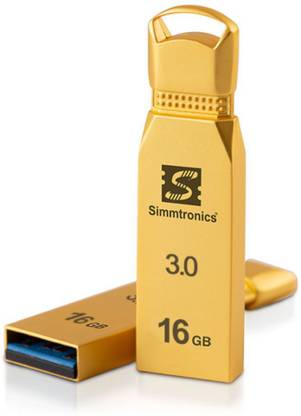 Simmtronics ZIPX 3.0 USB DRIVE 16 GB 16 GB Pen Drive Compatible with Desktop Computer USB 3.0 Metal Case