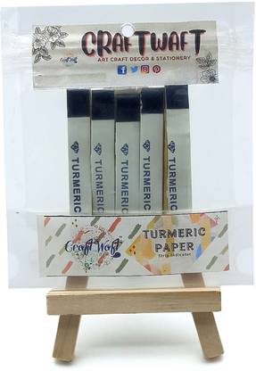 CRAFTWAFT Turmeric Test Paper Stips for alkaline substances Set of 100 Strips Ph Test Strip