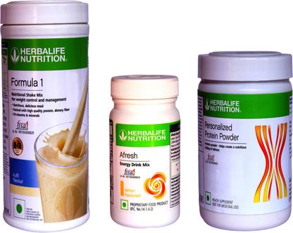 Herbalife Nutrition Formula 1 Shake Kulfi + Protein Powder 200G + Afresh Lemon Protein Shake