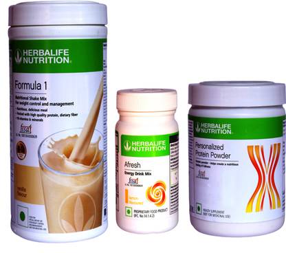 HERBALIFE Formula 1 Shake Vanilla + Protein Powder 200G + Afresh Lemon Protein Shake