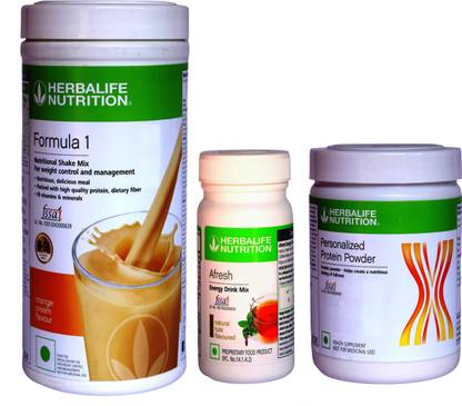 Herbalife Nutrition Formula 1 Shake Orange Cream + Protein Powder 200G + Afresh Tulsi Protein Shake