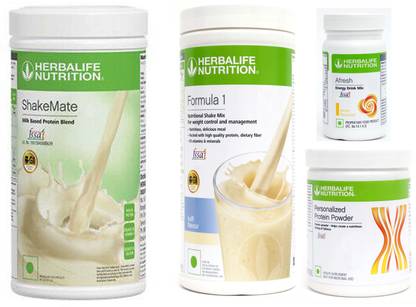 Herbalife Nutrition Formula 1 Shake Kulfi + Protein Powder 200G + Afresh Lemon + Shake Mate Protein Shake