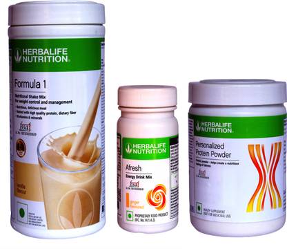 Herbalife Nutrition Formula 1 Shake Vanilla + Protein Powder 200G + Afresh Ginger Protein Shake