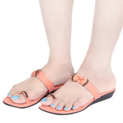 Women Orange Flats