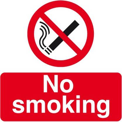qthinfra NO SMOKING CAUTION WARNING Emergency Sign