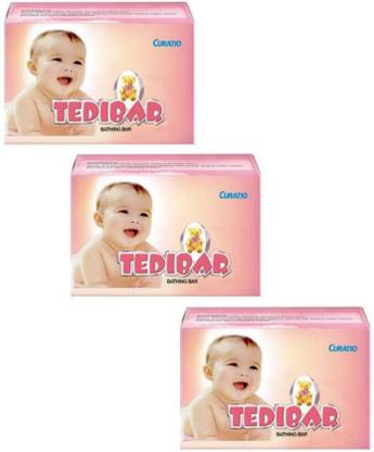 Tedibar Baby Bathing Bar Soap Pack of 3 pc (75 g)