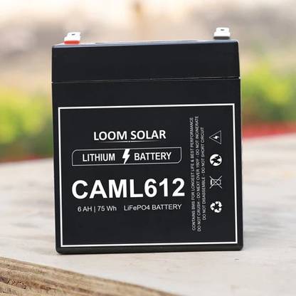 LOOM SOLAR CAML 6 Ah / 75 Watt hour Multi Purpose Lithium Solar Battery