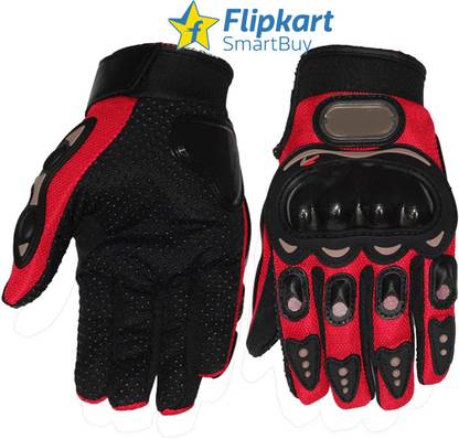 Flipkart SmartBuy Protective Full Bike Riding/Cycling Sports Gloves/Driving Red M Size Riding Gloves
