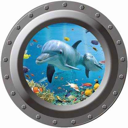 100yellow Dolphin Delight: Playful Dolphin Wall Decorative