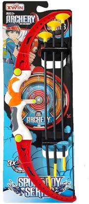 AKAY Archer Bow and Arrow Toy Set with Target Board, Multicolour Archery
