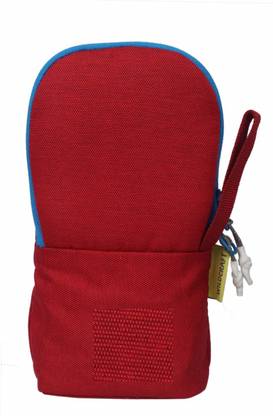 WIKI New Vertical Design Single Zipper Diamond Polyester Pencil/Travel Pouch (Red)