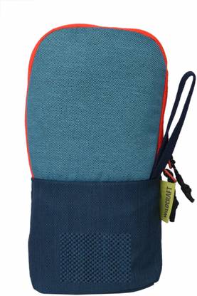 WIKI New Vertical Design Single Zipper Diamond Polyester Pencil/Travel Pouch (Blue)