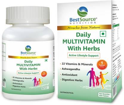 BestSource Daily Multivitamin with Herbs , once a day tablet for active lifestyle support