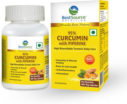 BestSource Curcumin with Piperine, high bioavailable Turmeric daily care for Immunity