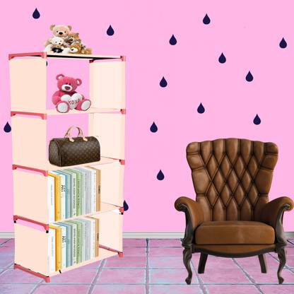 Flipkart Perfect Homes Studio Awesome Momes Print 5 Layer Simple Bookshelf/Multipurpose Rack Metal Open Book Shelf