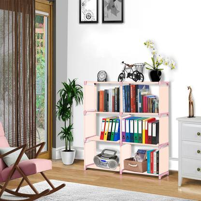 Flipkart Perfect Homes Studio Awesome Momes Print 8 Layer Simple Bookshelf/Multipurpose Metal Open Book Shelf